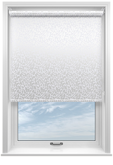Jasmine (Blackout), Lily White - Motorised Roller Blind